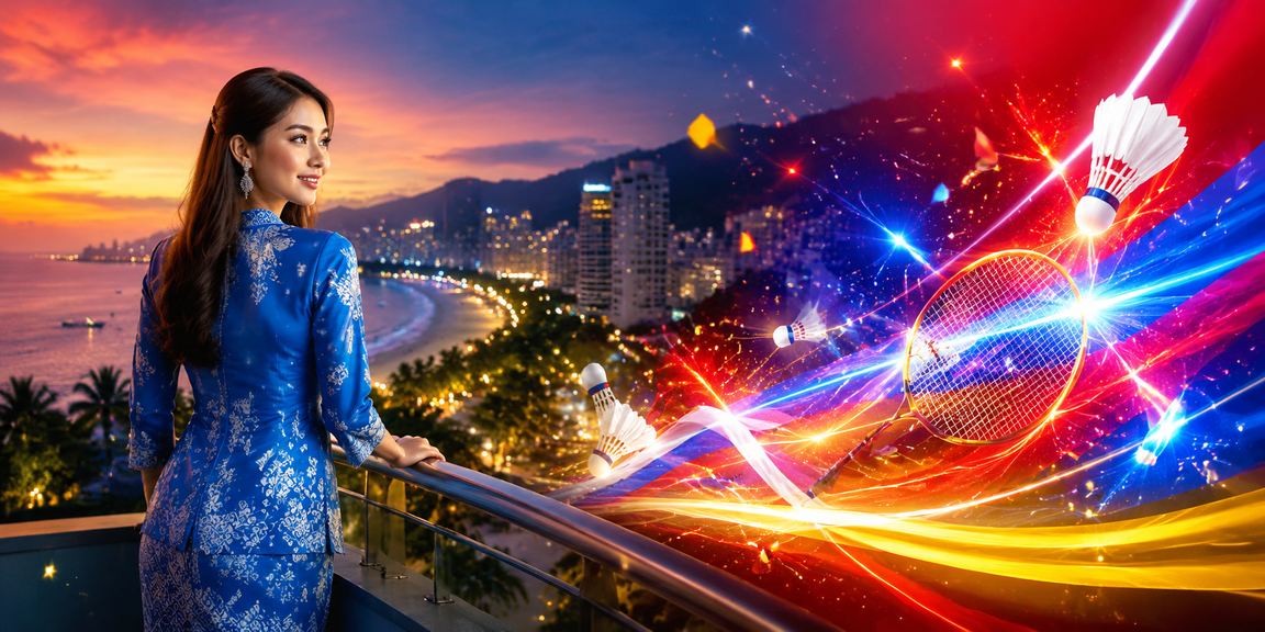 Wanita berbaju kurung menikmati hiburan kasino dan loteri dalam talian di Penang